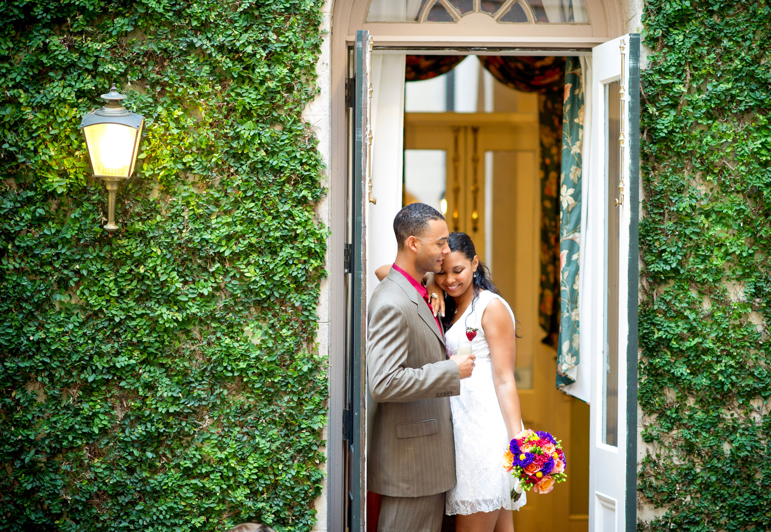 couple in doorway