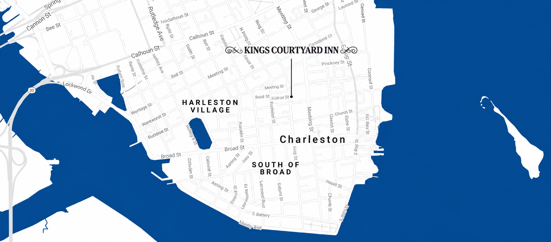 Kings Courtyard Inn Downtown Map