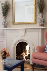 Fireplace at Kings Courtyard Inn