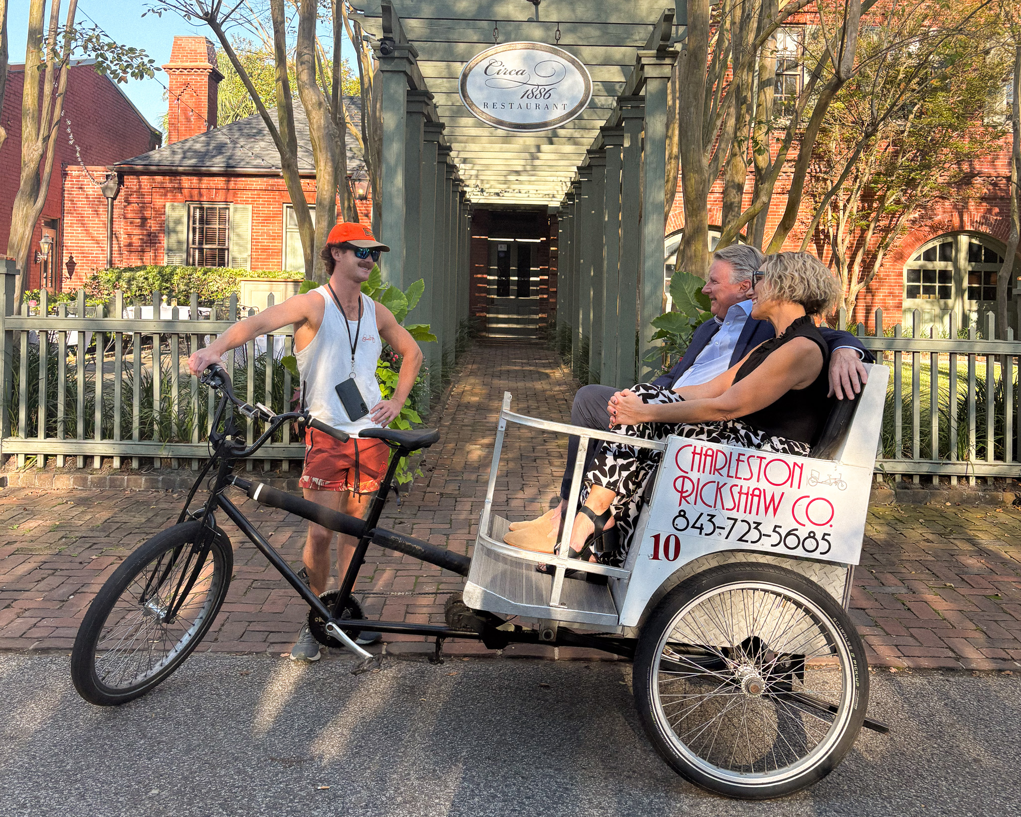 Pedicab in downtown Charleston